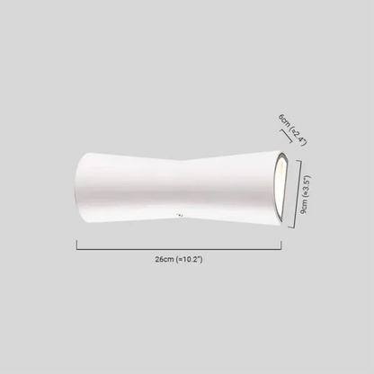 Irondale Modern Outdoor Wall Lamp - Black/White Metal Cylindrical Design for Garden