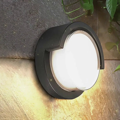 Irondale Modern Metal/Acrylic Outdoor Wall Lamp - Round/Rectangular External Wall