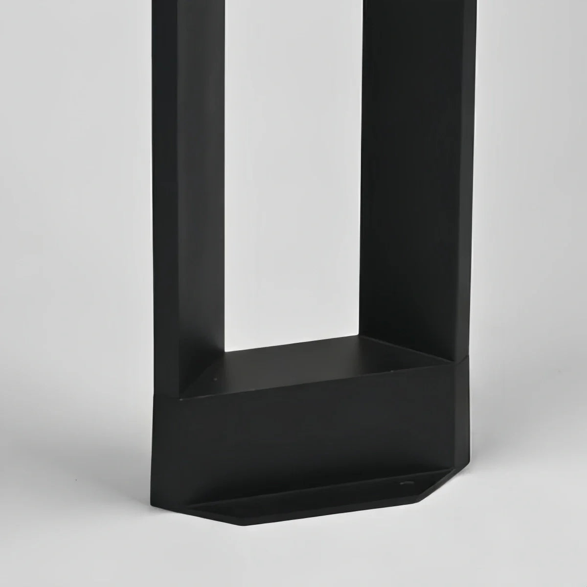 Irondale Minimalist Right-Angle Outdoor Pathway Light - Black Metal for Yard