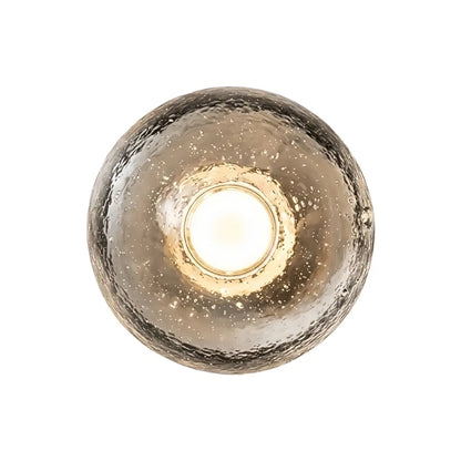 Embrace Modern Outdoor Wall Lamp - Clear Glass & Metal Round Design for Garden