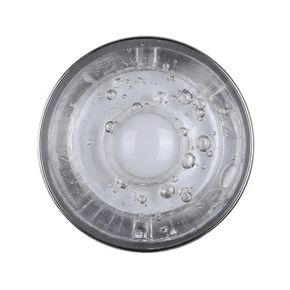Embrace Modern Outdoor Wall Lamp - Clear Glass & Metal Round Design for Garden