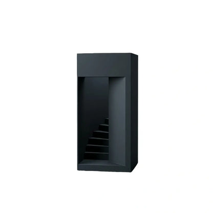 Arcato Modern Outdoor Floor Lamp - Black Metal Rectangular Design for Garden & Patio