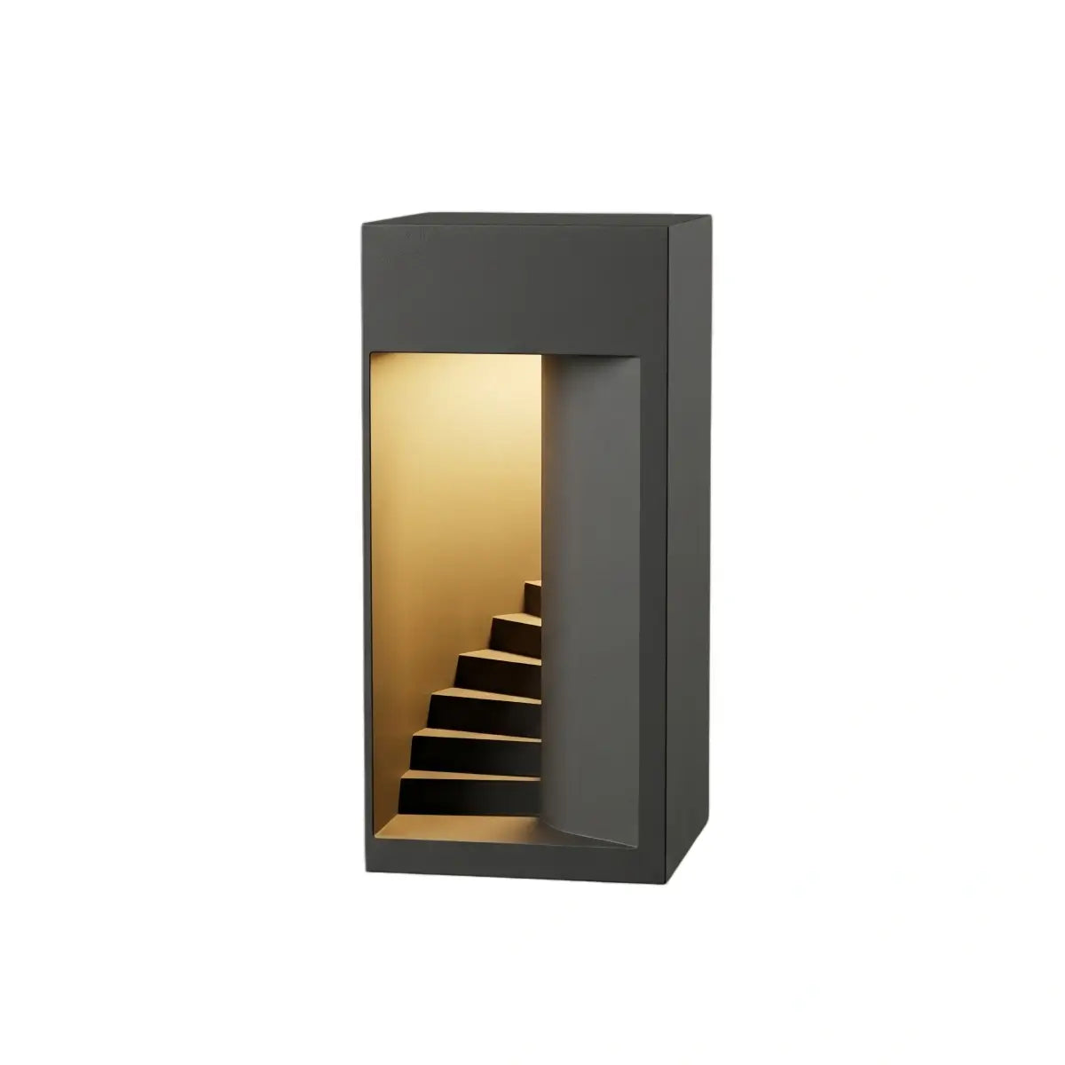 Arcato Modern Outdoor Floor Lamp - Black Metal Rectangular Design for Garden & Patio
