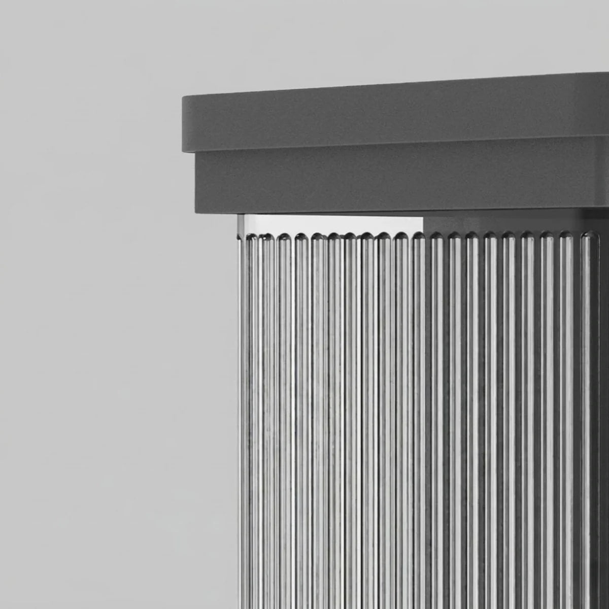 Irondale Industrial Outdoor Wall Lamp - Black Metal Rectangular Design for Garden