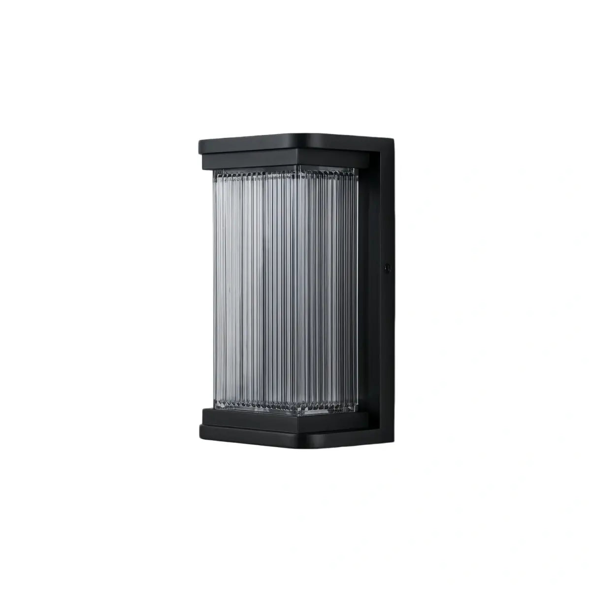 Irondale Industrial Outdoor Wall Lamp - Black Metal Rectangular Design for Garden