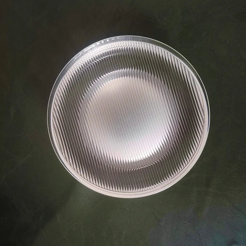 Embrace Modern Outdoor Wall Lamp - Clear Glass & Metal Round Design for Patio