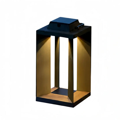 Irondale Modern Outdoor Floor Lamp - Black Metal Cylindrical Design for Garden