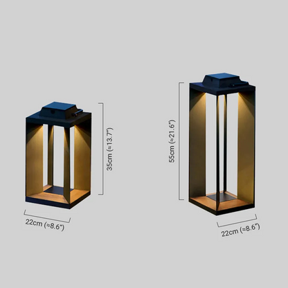 Irondale Modern Outdoor Floor Lamp - Black Metal Cylindrical Design for Garden