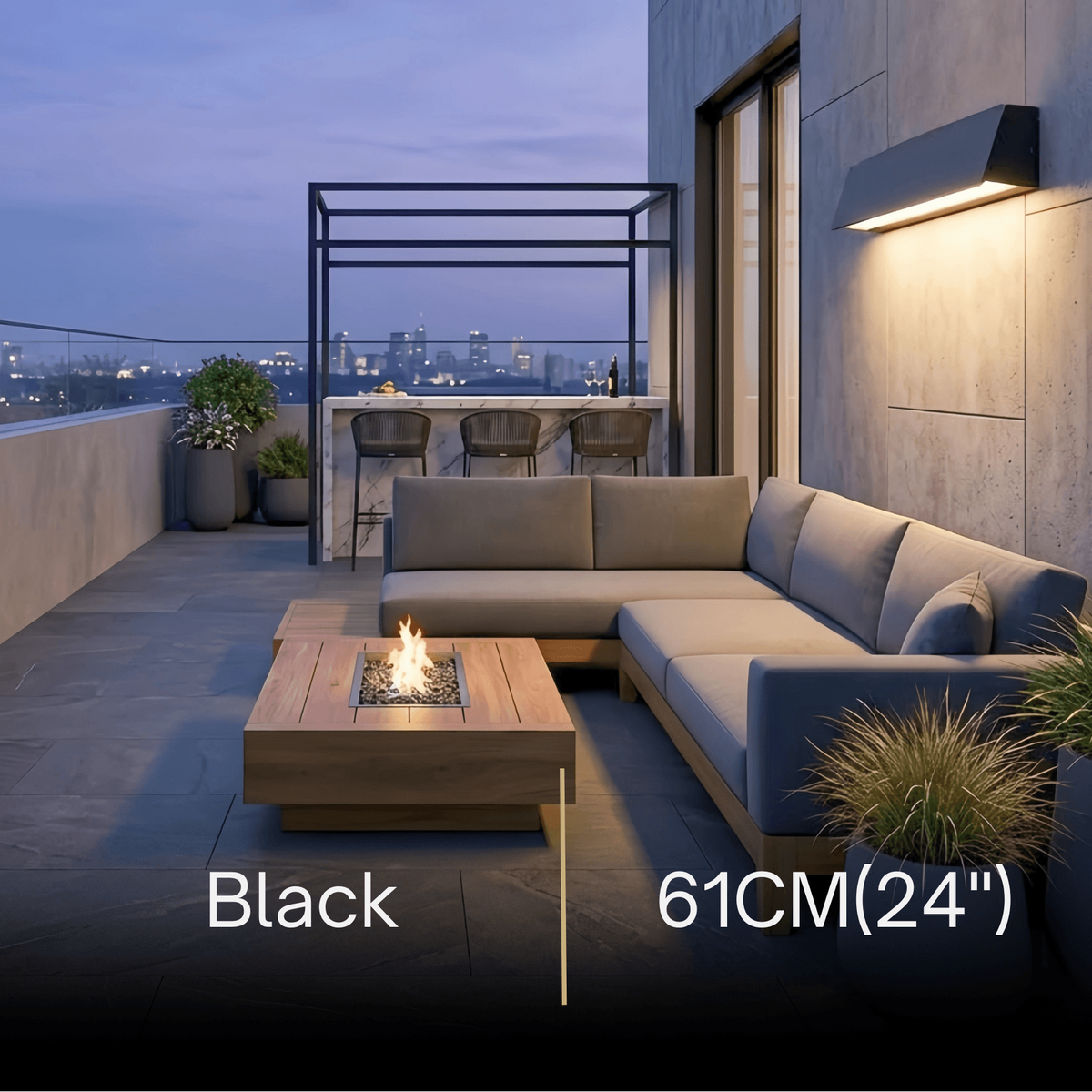 Arcato Modern Outdoor Wall Lamp - White/Black Metal Rectangular Design for Garden