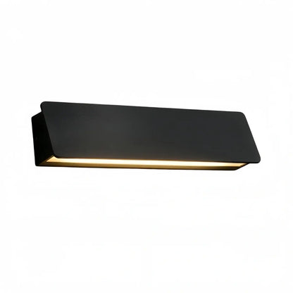 Arcato Modern Outdoor Wall Lamp - White/Black Metal Rectangular Design for Garden