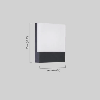 Arcato Modern Outdoor Wall Lamp --Metal/Acrylic Square Design for Garden