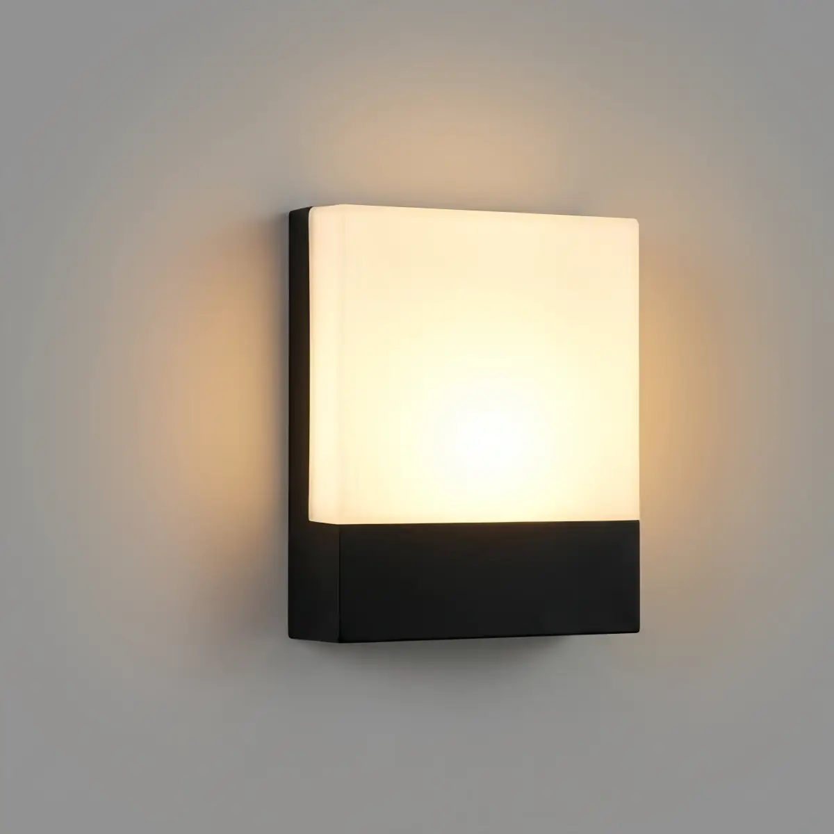 Arcato Modern Outdoor Wall Lamp --Metal/Acrylic Square Design for Garden