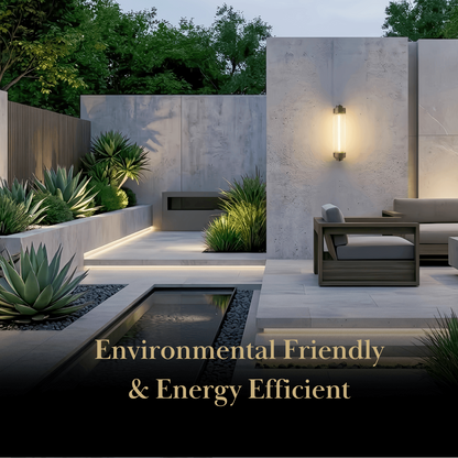 Irondale Modern Outdoor Wall Lamp - Bronze Glass Cylindrical Design for Garden & Patio