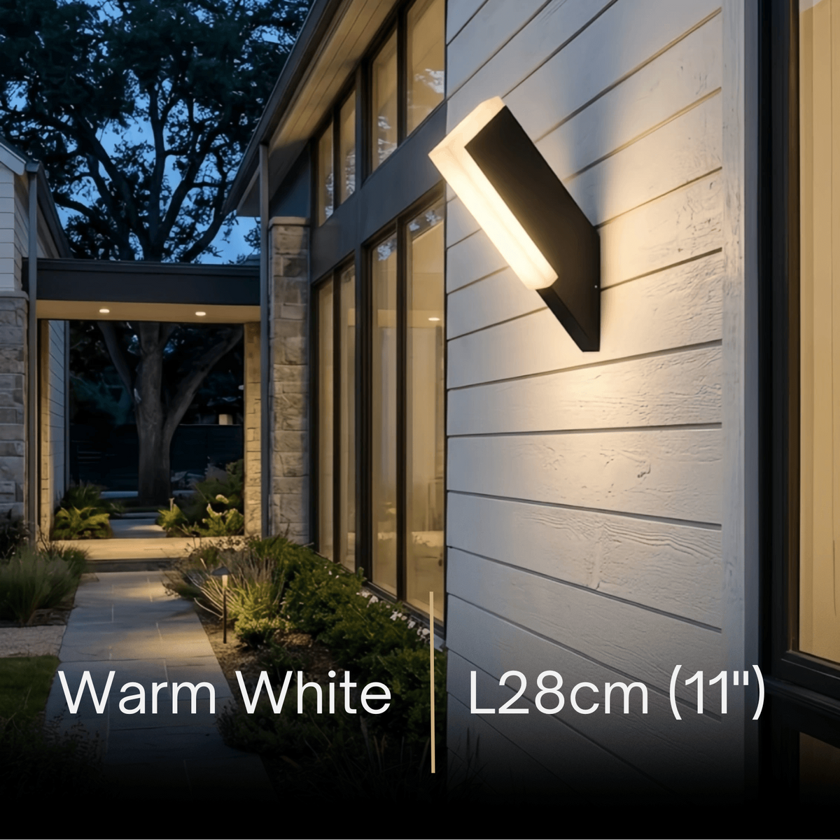 Irondale Modern Outdoor Wall Lamp - Black Metal & Acrylic Irregular Design for Garden