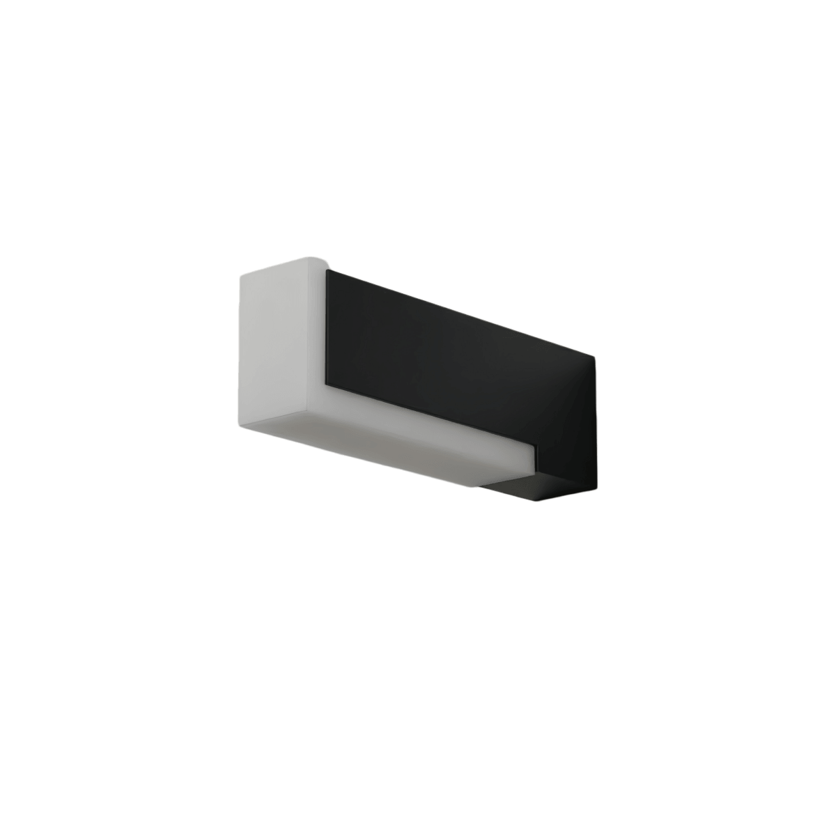 Irondale Modern Outdoor Wall Lamp - Black Metal & Acrylic Irregular Design for Garden