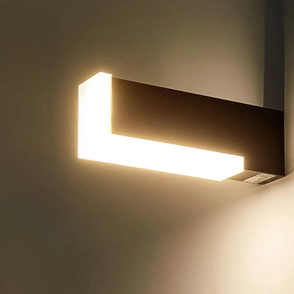 Irondale Modern Outdoor Wall Lamp - Black Metal & Acrylic Irregular Design for Garden