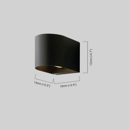 Irondale Industrial Cylindrical Wall Lamp – Black Metal for Outdoor Use