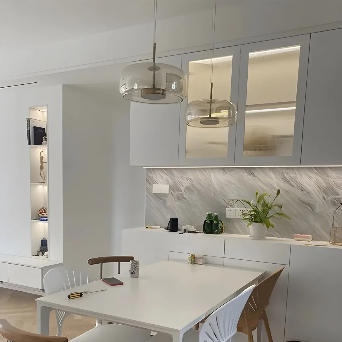 Nuvlightglass pendant lights for kitchen