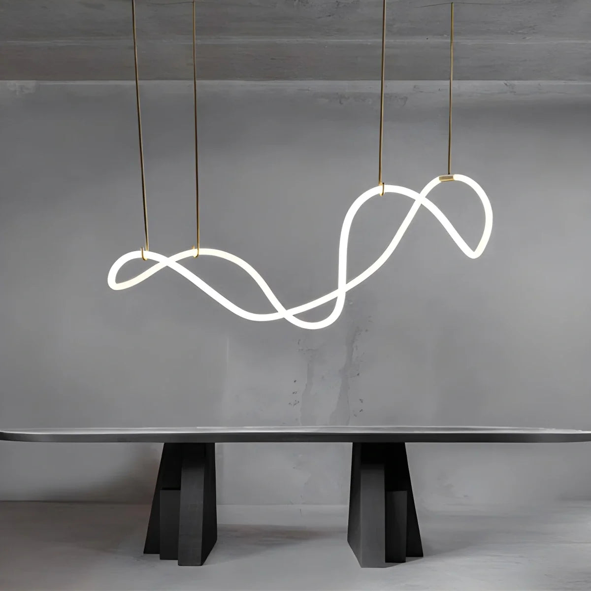 Nuvlight Modern Long Hose Led Pendant Light for Dining Room