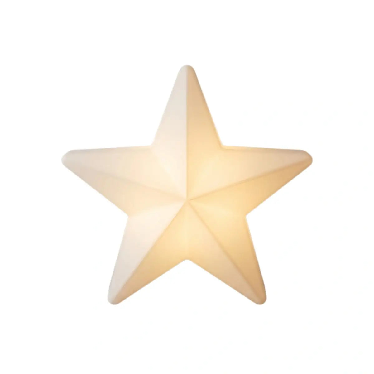 Vivara Modern Outdoor Path Lamp - White Acrylic Star Design Garden/Courtyard