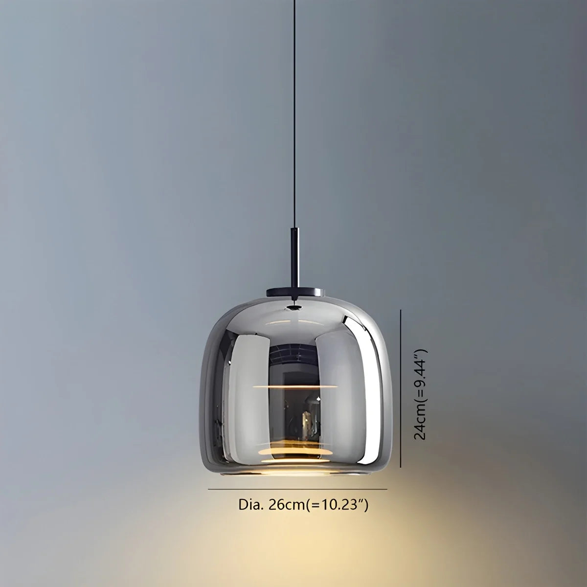 Nuvlightgold and glass pendant light