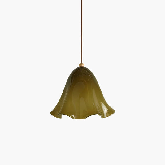 Nuvlight Vintage Flower Colored Glass Pendant Light