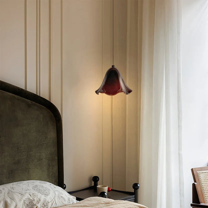 Floral Glass Pendant Light for Dining Room