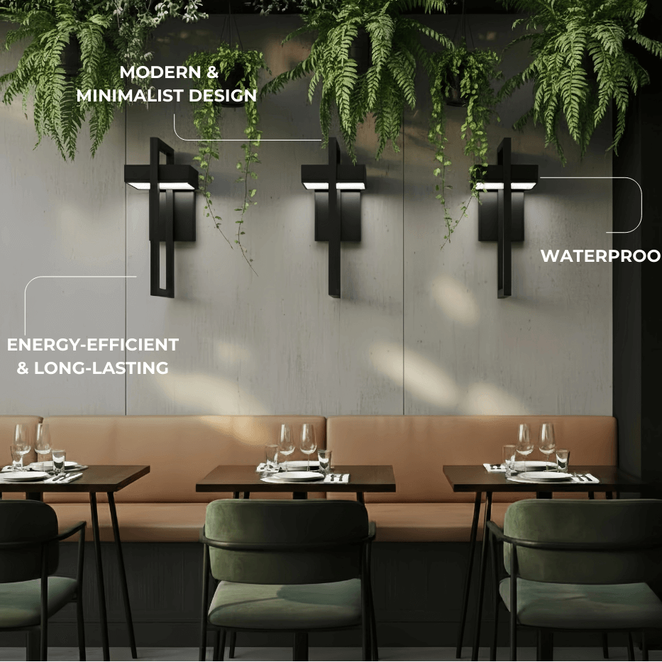 Arcato Minimalist Outdoor Wall Sconce - Waterproof Light in 3 Size for Outdoor