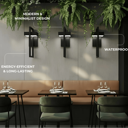 Arcato Minimalist Outdoor Wall Sconce - Waterproof Light in 3 Size for Outdoor