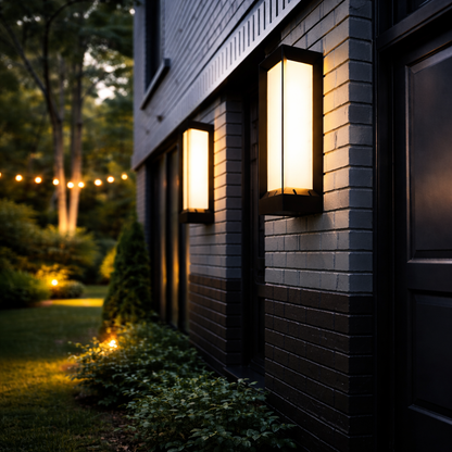 Arcato Premium Stainless Steel Outdoor Wall Sconce - Modern Solar & Wired Options