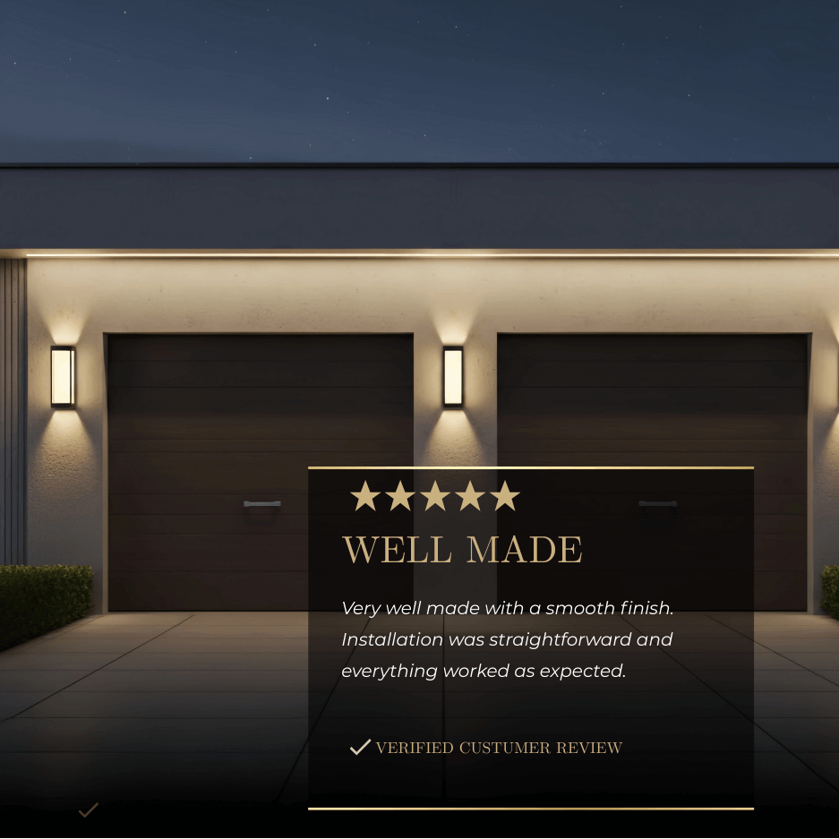 Arcato Minimalist Outdoor Wall Sconce in Black Stainless Steel with Adjustable LED Lighting