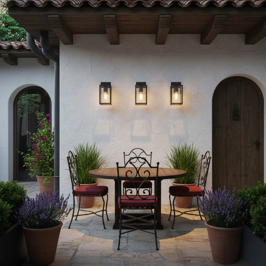 Nuvlight – Black Stainless Steel with Clear Glass for Porch/Patio