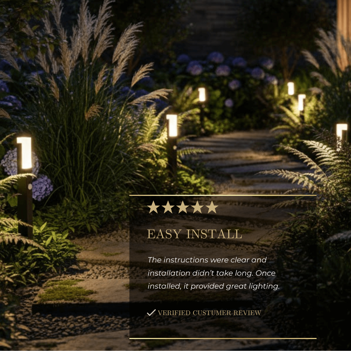 Arcato Modern Black LED Path Light – Outdoor Metal Sensor Lamp for Garden/Terrace