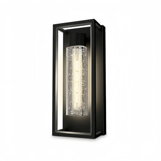 Nuvlight – Black Stainless/Glass Warm Glow for Patio/Entryway