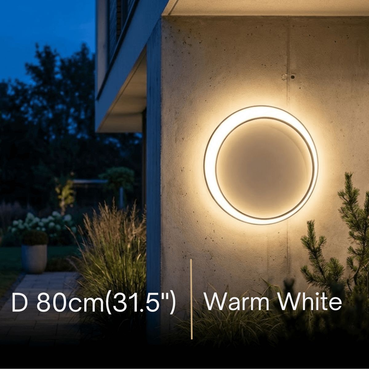 Lunara Art Deco LED Outdoor Wall Sconce with Remote Control for Exterior Spaces