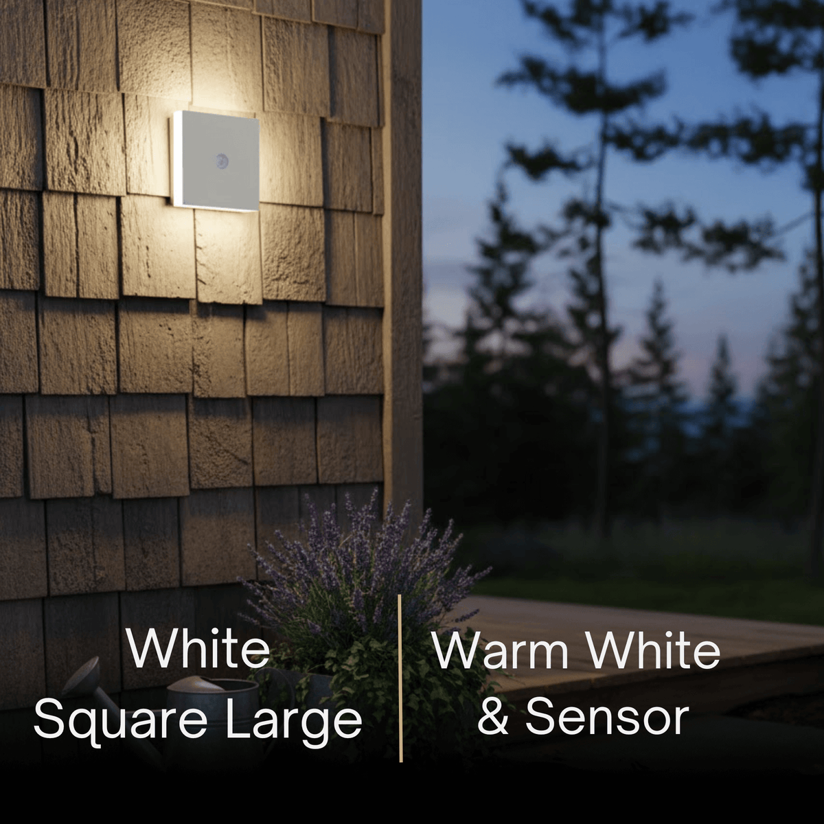 Solara Minimalist LED Outdoor Wall Lamp – Black/White Round/Square Porch Sensor Light