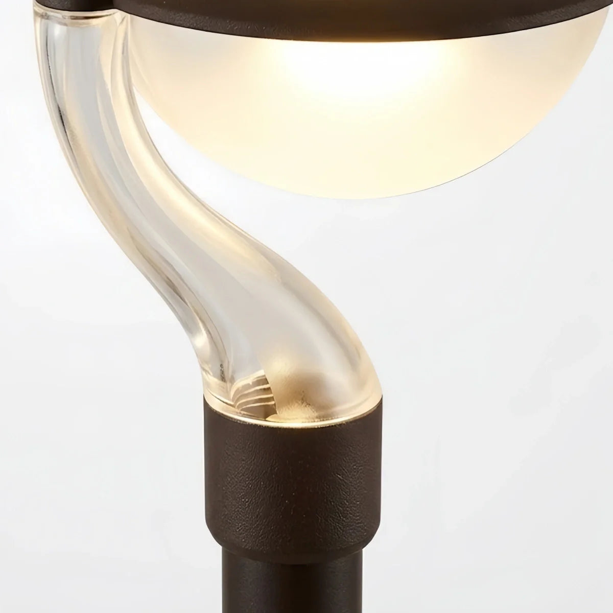 Arcato Modern Outdoor Pathway Lights - Dark Grey Metal & Acrylic Bowled Garden