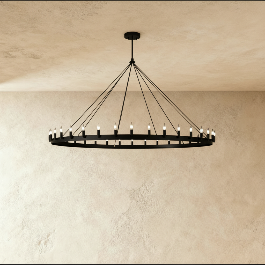 Nuvlight Phlox Chandelier Matte Black 73"(185cm) x 42"(107cm)