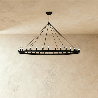 Nuvlight Phlox Chandelier Matte Black 73"(185cm) x 42"(107cm)
