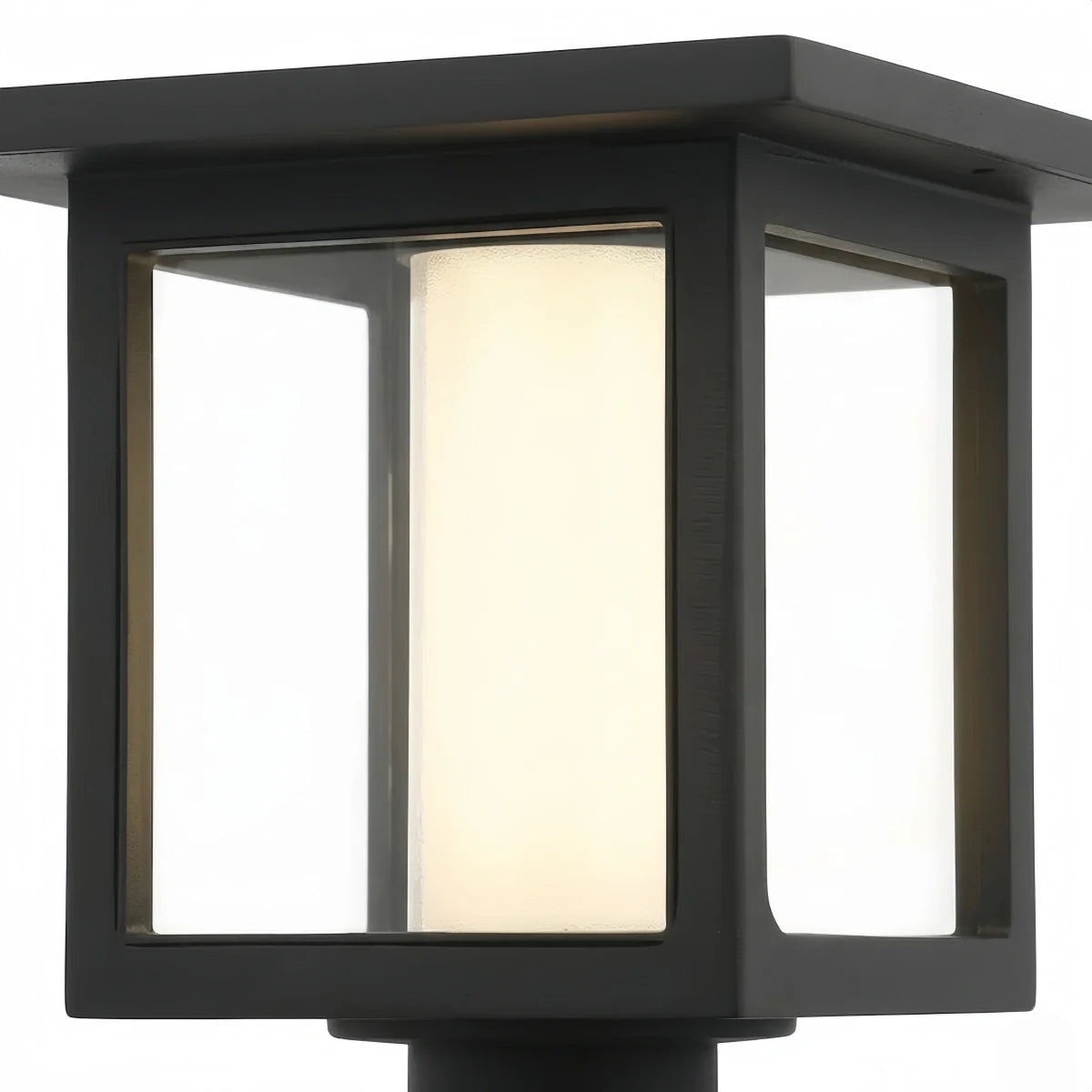Arcato Modern Solar Pathway Lights  - Black Metal Lantern Design for Outdoor