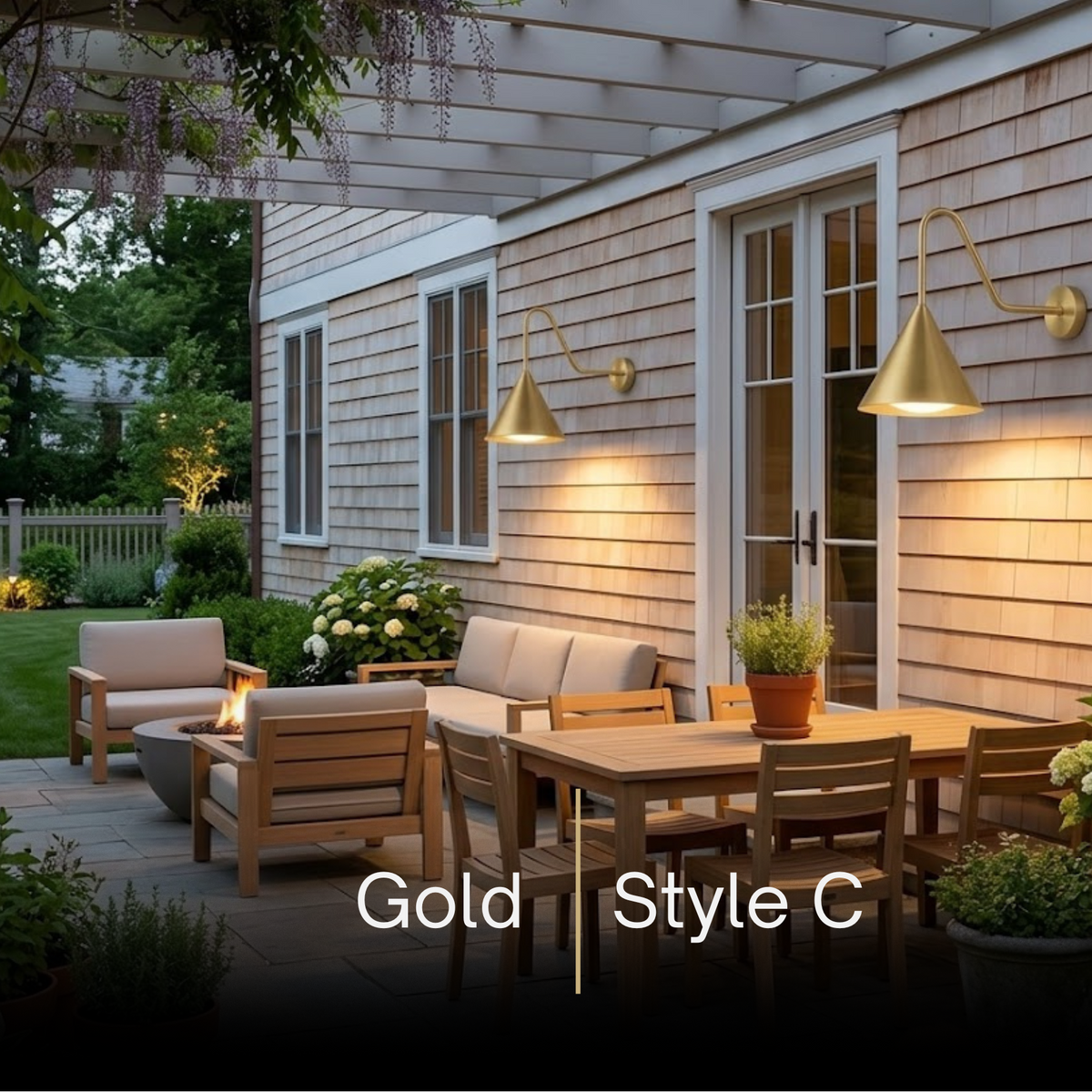 Irondale Minimalist Conical Outdoor Wall Lamp – Black Metal Light for Exterior Wall