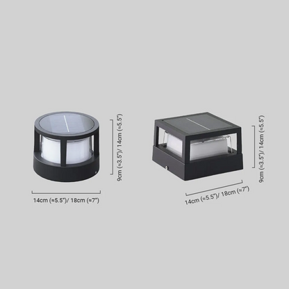 Stellar Modern Metal Outdoor Lamp - Black Cube & Cylinder Design