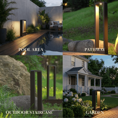 Arcato Modern Black Metal LED Path Light – Outdoor Garden Lighting