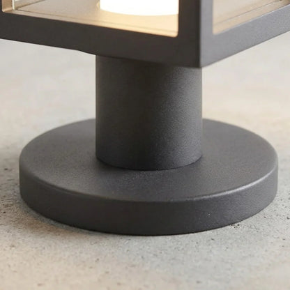 Arcato Modern Solar Pathway Lights  - Black Metal Lantern Design for Outdoor