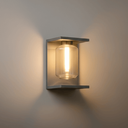 Solar LED Wall Lamp – Black Outdoor Light for Patio