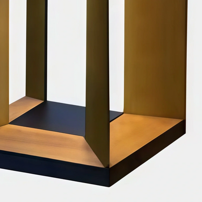 Arcato Modern Solar Floor Lamp - Black Metal & Acrylic Rectangular for Outdoor