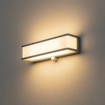 Lunara Modern Solar LED Outdoor Wall Lamp – Waterproof Sensor Light for Courtyard
