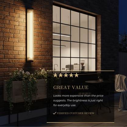 Irondale Modern Outdoor Wall Sconce – Waterproof Light for Terrace
