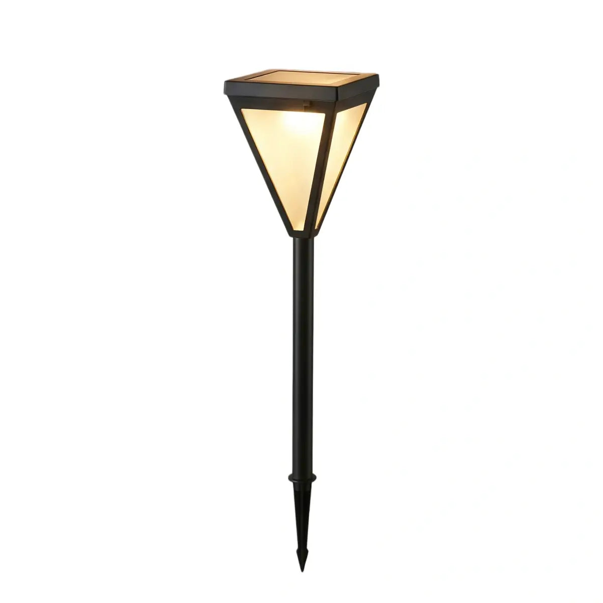 Nuvlight Modern Solar Outdoor Path Light -  Black Metal Design