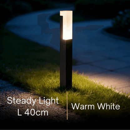 Arcato Modern Black LED Path Light – Outdoor Metal Sensor Lamp for Garden/Terrace